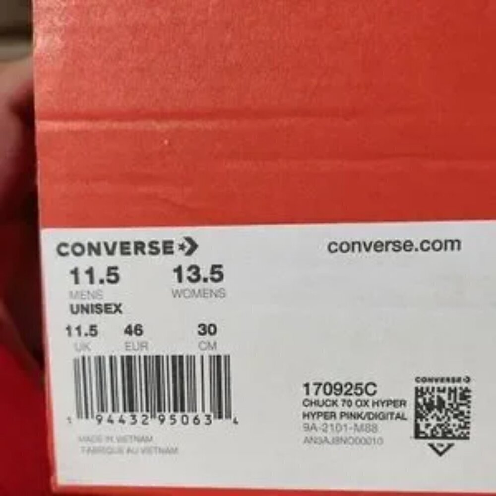 NEW CONVERSE CHUCK TAYLOR 70 OX 80S ARCHIVE PRINTHYPER PINK, BLUE & BLACK - Picture 9 of 9